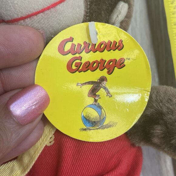 New Vintage Curious George Plush Morning Star Newspaper Bag Toy Network - Picture 4 of 10